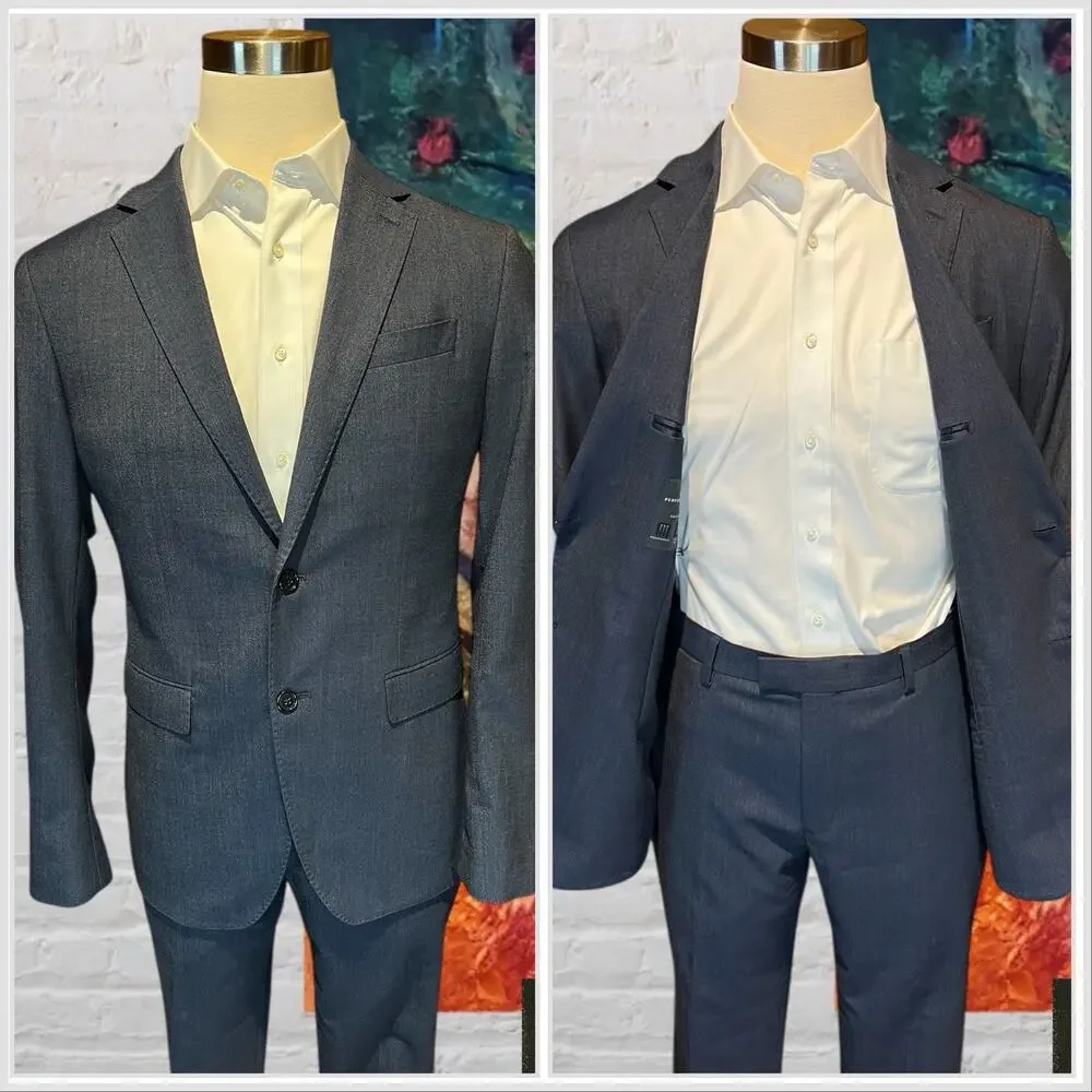 Banana Republic 40L 36x31 Slim Fit Blue Denim Look Unstructured Performance - Picture 5 of 16